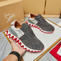 クリスチャン ルブタン 偽物 LOUBISHARK 爽やかブラウンスニーカー Rum83534