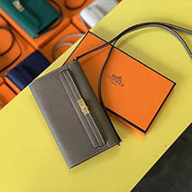 エルメス コピー エプソン ケリートゥーゴー 長財布 スレートグレイ erq86436