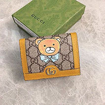KAI x グッチ 偽物 テディベアウォレット ミニ財布 660510 2YUAG 8695