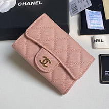 シャネル スーパーコピー ミニ財布 キャビア ライトゴールド金具 shj08153