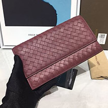 ボッテガ ヴェネタ コピー イントレチャート ラム スナップ 長財布 bom43842