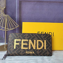 フェンディ スーパーコピー コンチネンタル財布 ブラウンファブリック 7M0342AJJ8F1HRH