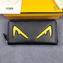 フェンディ スーパーコピー ジップアラウンド 長財布 カスタマイズ ブラック バッグ バグズ ジッパーウォレット fey29317