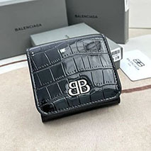 バレンシアガ コピー   クロコダイル BB ミニウォレット bal33401