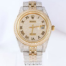 ロレックス コピー 時計 デイトジャスト 41MM エナメル ダイヤモンドベゼル 18K rof46622