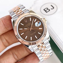 ロレックス 偽物 時計 パロディ デイトジャスト 41mm チョコレート メンズ 126331