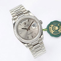 ロレックス 偽物 時計 デイデイト シルバー 36mm roc74154