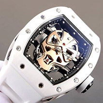 リシャールミル コピー トゥールビヨン スカル ナノセラミック ril46366